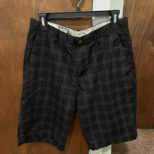 Volcom Black Plaid Men's Shorts